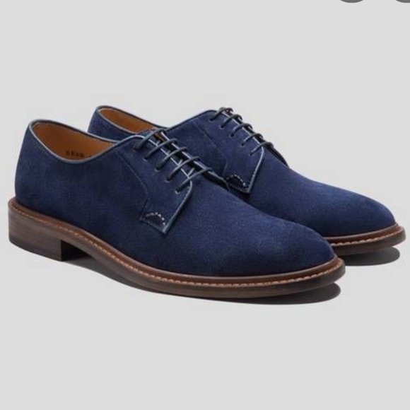 M. GEMI NAVY STRADA DERBY SUEDE SHOES~8
